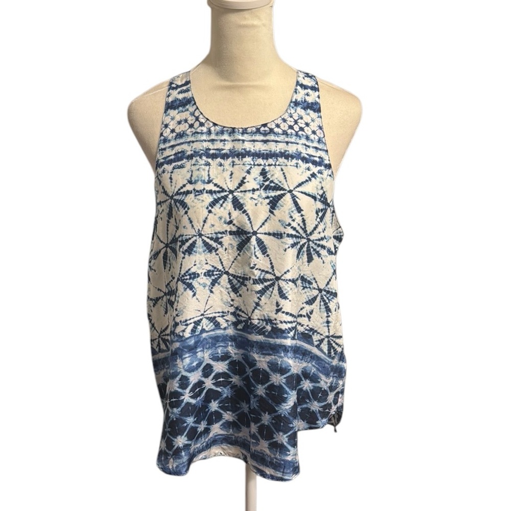 RORY BECA boho tie-dye silk tank top